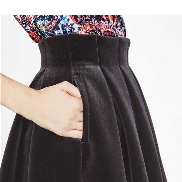 Maje A-line Deep See Navy Black/Blue Skirt - Picture 3 of 3